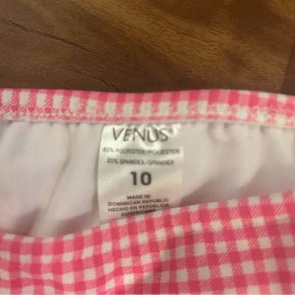 VENUS Pink Gingham 8/10 Swimwear Bikini top and Two sets of Bottoms - Picture 10 of 13
